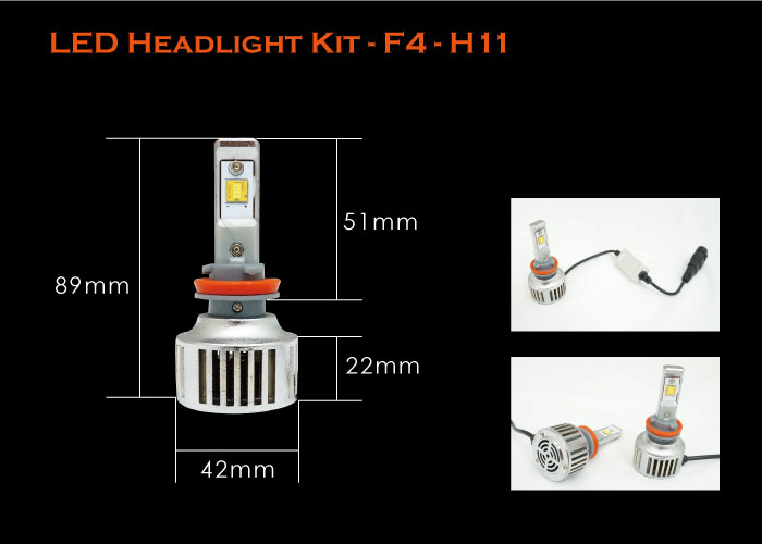 TST,HID,LED Headlight Kit-F4-H11,LED